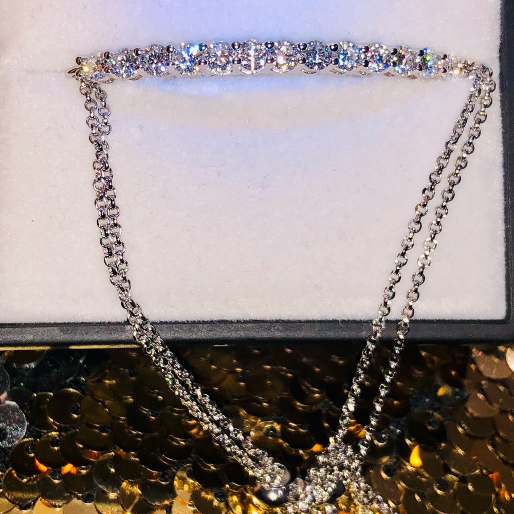VVS certified 1.30 carat bolo bracelet Moissanite diamond GRA certificate incl. - Picture 10 of 11